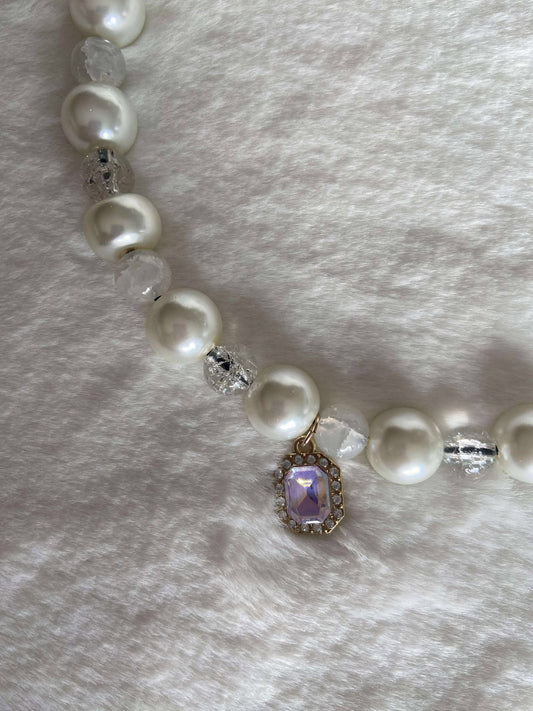 Beaded Collar - Winter Pearls - Medium| Pet Accessories