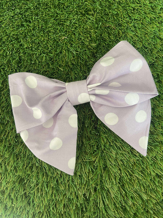 Breast Cancer Awareness - Sailor Bow Purple Polka Dot