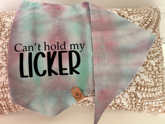 Cussing Canines Pet Bandannas - Can’t hold my licker