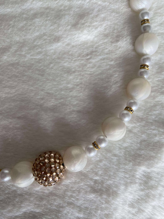 Beaded Collar - Winter Pearls - Large | Pet Accessories
