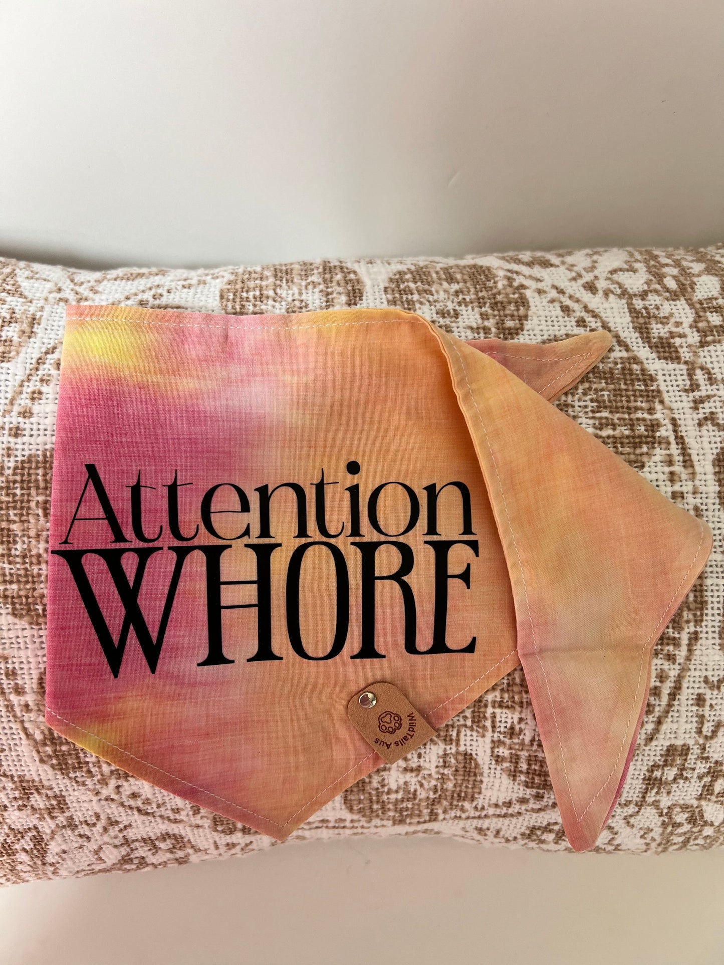 Cussing Canines Pet Bandannas - Attention Whore