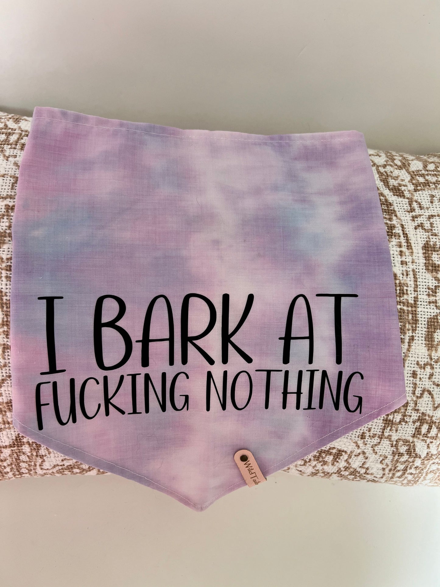 Cussing Canines Pet Bandannas - Bark at F@&king nothing